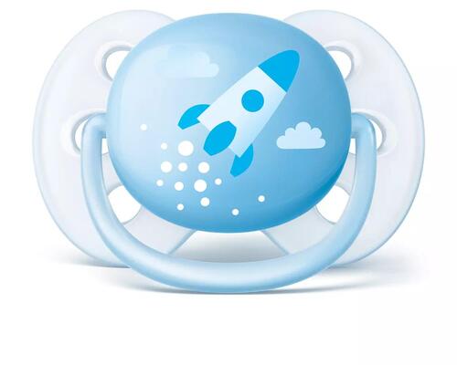 Пустышка силиконовая Philips Avent Ultra Soft SCF222/20, 0-6 месяцев, для мальчиков, 2 шт