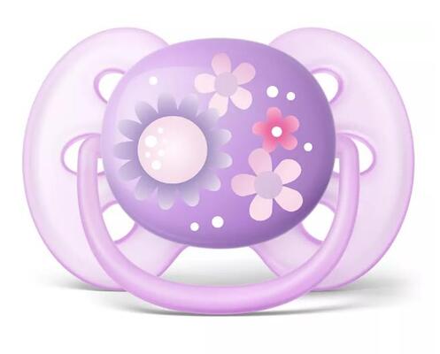 Пустышка силиконовая Philips Avent Ultra Soft SCF227/22, 6-18 месяцев, для девочек, 2 шт