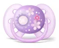 Пустушка силіконова Philips Avent Ultra Soft SCF227/22, 6-18 місяців, для дівчаток, 2 шт