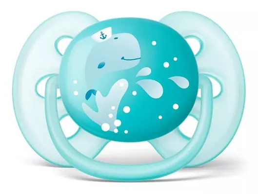 Пустушка силіконова Philips Avent Ultra Soft SCF226/22, 6-18 місяців, для хлопчиків, 2 шт