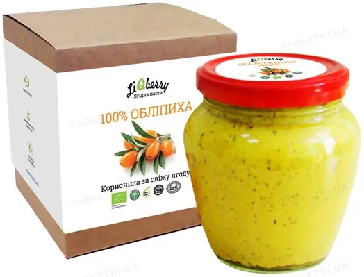 Паста ягідна LiQberry 100% Обліпиха, 550 мл