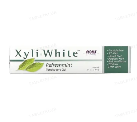 Зубна гель-паста Now Solutions Xyli White освіжаюча м'ята, 181 г