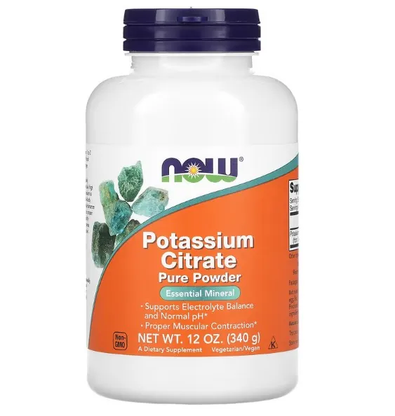 Калію цитрат NOW Potassium Citrate порошок, 340 г