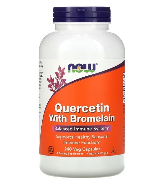 Кверцетин с Бромелайном NOW Quercetin with Bromelain капсулы №240