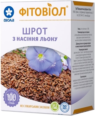 Шрот семян льна Фитовиол по 100 г в пач.