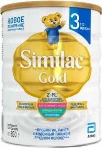 Суміш суха молочна Similac Gold 3, для дітей з 12 місяців, 800 г