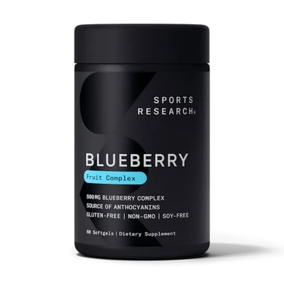 Концентрат чорниці Sports Research Blueberry Concentrate 800 мг, 60 капсул