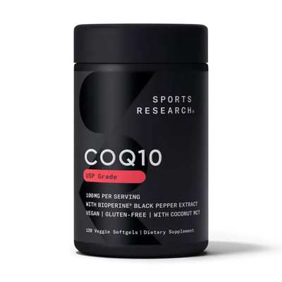 Коензим Q10 Sports Research CoQ10 100 мг, 120 вегетаріанських капсул