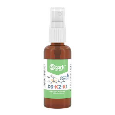 Витамины Д3, К2 и К1 Stark Pharm D3-K2-K1 жидкий экстракт, 50 мл