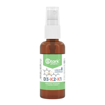 Вітаміни Д3, К2 та К1 Stark Pharm D3-K2-K1 рідкий екстракт, 50 мл