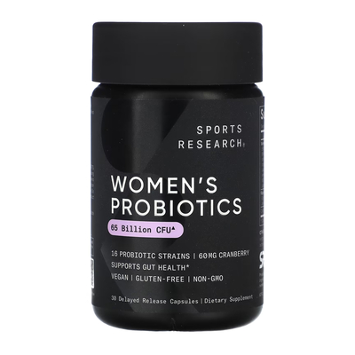 Пробіотики для жінок Sports Research Daily Women's Probiotics 65 Billion CFU, 30 вегетаріанських капсул