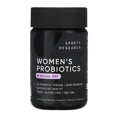 Пробіотики для жінок Sports Research Daily Women's Probiotics 65 Billion CFU, 30 вегетаріанських капсул