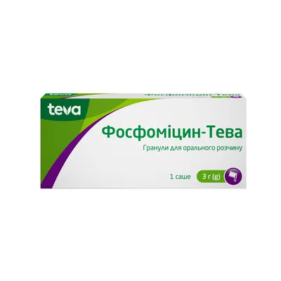 Фосфоміцин-Тева гранули д/ор. р-ну 3 г по 8 г №1 у саше