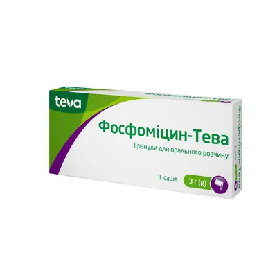 Фосфоміцин-Тева гранули д/ор. р-ну 3 г по 8 г №1 у саше