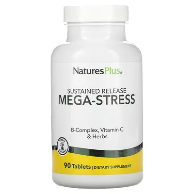 Комплекс для подолання стресу та підтримки енергії Nature's Plus Mega-Stress, 90 таблеток