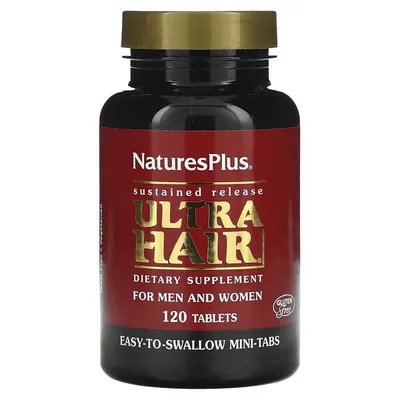 Комплекс для росту та оздоровлення волосся для чоловіків та жінок Nature's Plus Ultra Hair For Men & Women, 120 таблеток