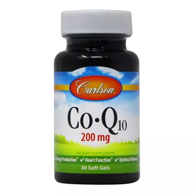 Коензим Q10 Carlson Labs CoQ10 200 мг, 30 гелевих капсул