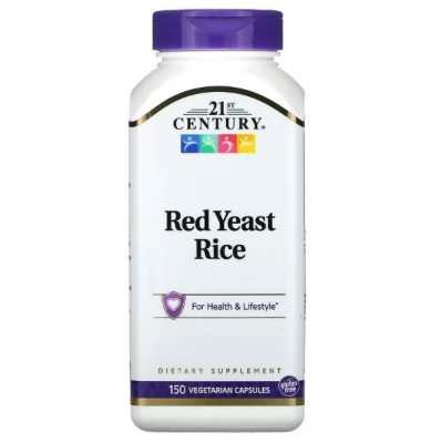 Червоний дріжджовий рис 21st Century Red Yeast Rice, 150 вегетаріанських капсул