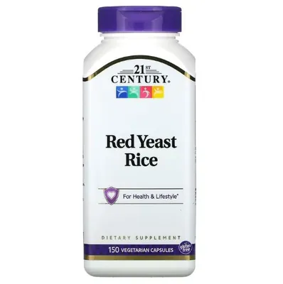 Червоний дріжджовий рис 21st Century Red Yeast Rice, 150 вегетаріанських капсул