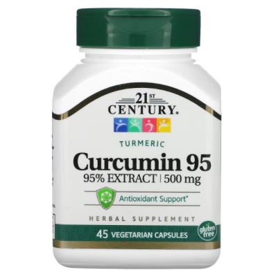 Куркумин 95 21st Century Curcumin 95 500 мг, 45 вегетарианских капсул