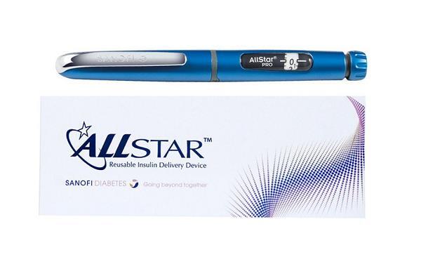 Шприц-ручка ALLStar многоразового использования, бирюзовая