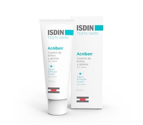 Гель-крем обличчя Isdin Acniben Teen Skin для комбінованої і жирної шкіри, 40 мл
