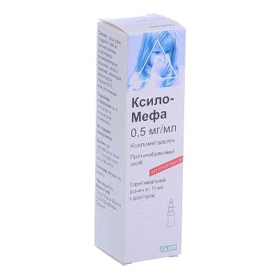 Ксило-Мефа спрей наз., р-р 0.05 % по 10 мл во флак.