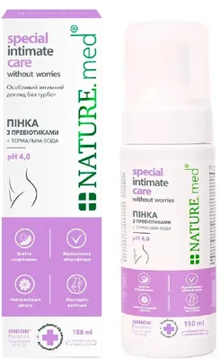 Пінка для інтимної гігієни NATURE.med Особливий інтимний догляд без турбот, 150 мл