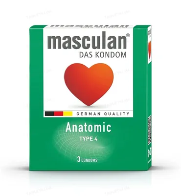 Презервативи Masculan Anatomic тип 4 анатомічної форми, 3 штуки