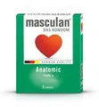Презервативи Masculan Anatomic тип 4 анатомічної форми, 3 штуки
