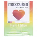 Презервативи Masculan Frutti Edition кольорові з фруктовим ароматом, 3 штуки