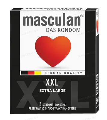 Презервативи Masculan XXL Extra Large збільшеного розміру, 3 штуки