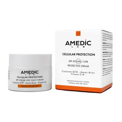 Крем для обличчя Amedic Cellular Protect Protective Cream Spf 50+ сонцезахисний зволожуючий, 50 мл