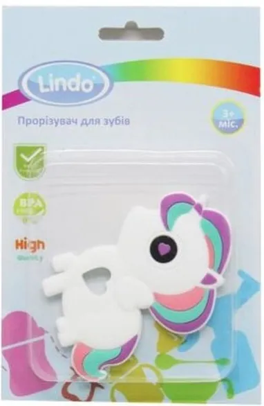 Прорізувач для зубів Lindo LI 328 силіконовий Єдиноріг