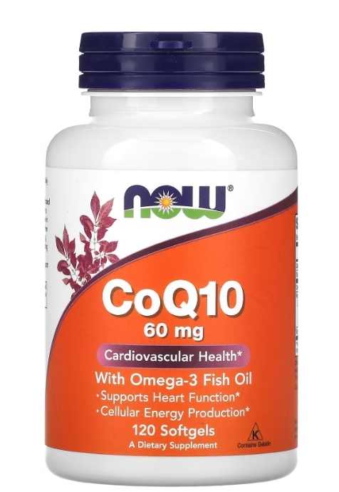 Коэнзим Q10 и Омега-3 NOW CoQ10 60 мг капсулы №120