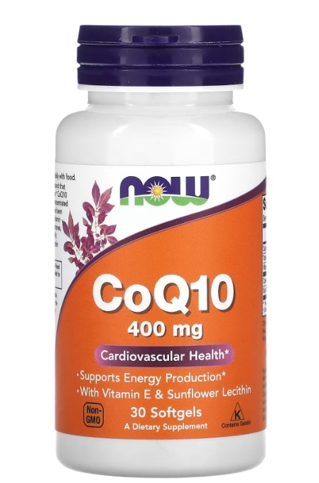 Коэнзим Q10 NOW CoQ10 400 мг мягкие капсулы №30