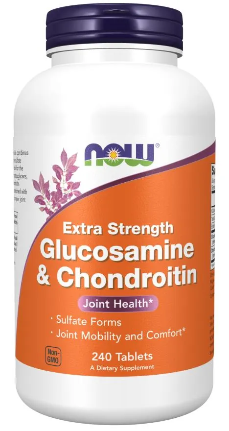 Глюкозамін та хондроїтин NOW Extra Strength Glucosamine & Chondroitin таблетки №240