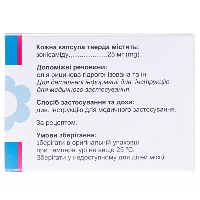 Зоресан капсулы тв. по 25 мг №30 (10х3)