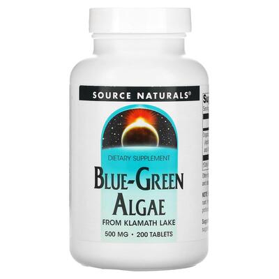 Сине-зеленые водоросли Source Naturals Blue-Green Algae 500 мг, 200 таблеток