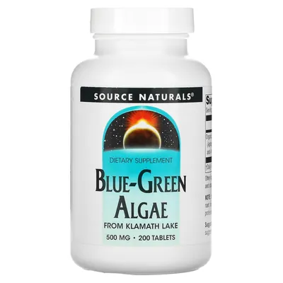 Синьо-зелені водорості Source Naturals Blue-Green Algae 500 мг, 200 таблеток
