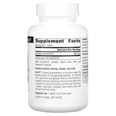 N-ацетилглюкозамін Source Naturals NAG 500 мг, 120 таблеток