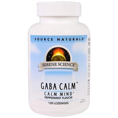 ГАМК (гамма-аминомасляная кислота) Source Naturals Gaba Calm со вкусом мяты, 120 таблеток
