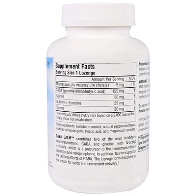 ГАМК (гамма-аміномасляна кислота) Source Naturals Gaba Calm зі смаком м'яти, 120 таблеток