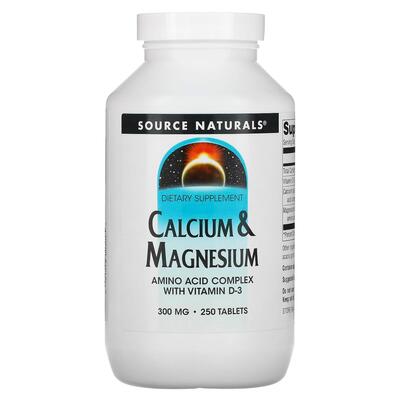 Кальций и магний Source Naturals Calcium & Magnesium 300 мг, 250 таблеток