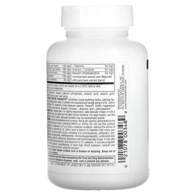 Поддержка нервной системы (зверобой) Source Naturals St. John's Positive Thoughts, 45 таблеток