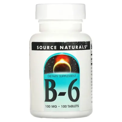 Вітамін В6 Source Naturals Vitamin B-6 100 мг, 100 таблеток