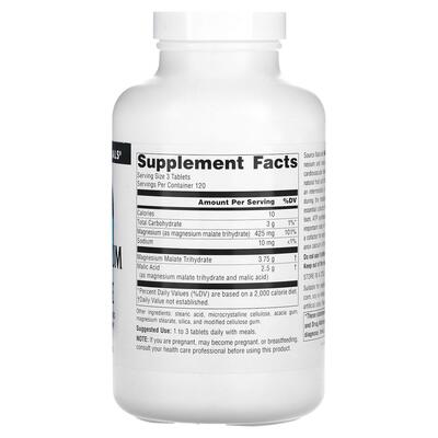 Магній малат Source Naturals Magnesium Malate, 360 таблеток