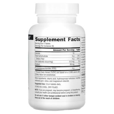 Фруктоолигосахариды Source Naturals FOS 1000 мг, 100 таблеток