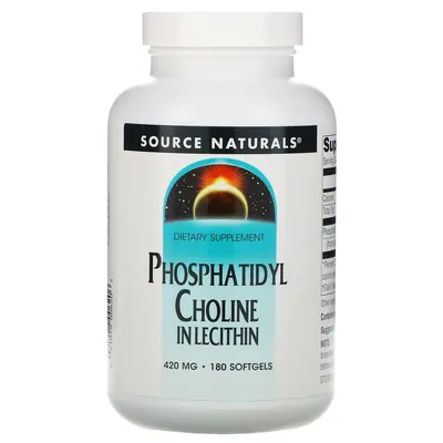 Фосфатидилхолін в лецитині Source Naturals Phosphatidyl Choline 420 мг, 180 капсул
