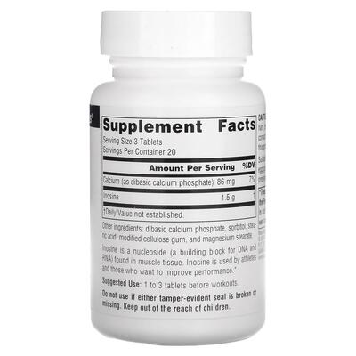 Инозин Source Naturals Inosine 500 мг, 60 таблеток